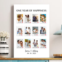 A Year Full Of Love Couple Anniversary Gift - Personalized Photo Poster