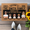 A Lot Of Kids In This House - Personalized Doormat