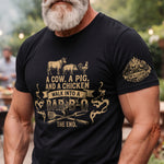 A-Cow,-A-Pig-And-A-Chicken-Walk-Into-A-Bar-B-Q-Funny-Bbq-Lover-Gifts-For-Men-Personalized-Shirt-1