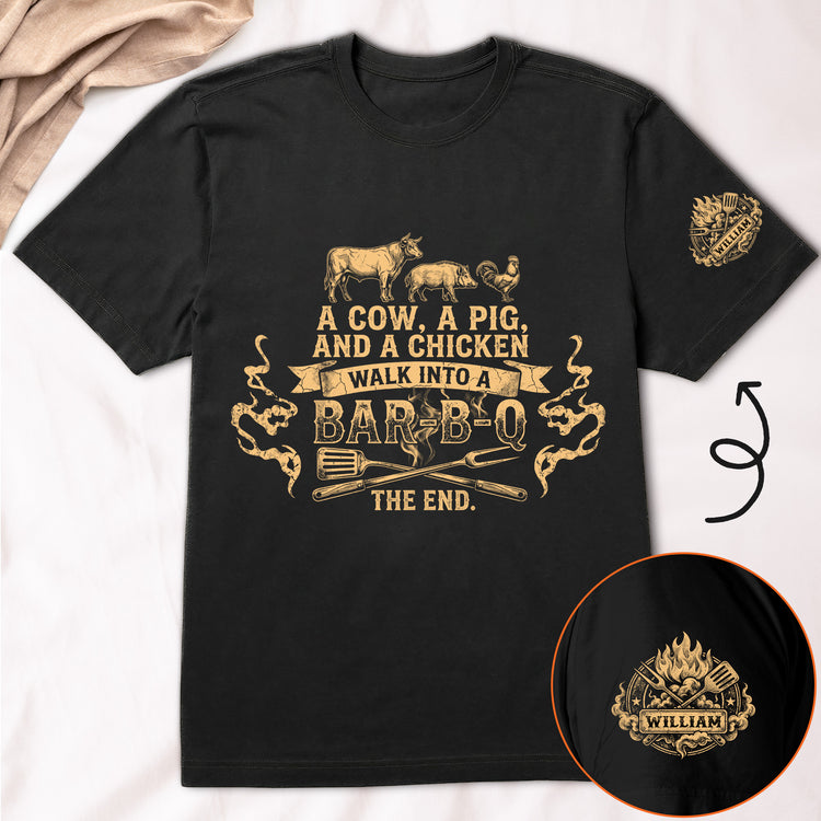 A-Cow,-A-Pig-And-A-Chicken-Walk-Into-A-Bar-B-Q-Funny-Bbq-Lover-Gifts-For-Men-Personalized-Shirt-2