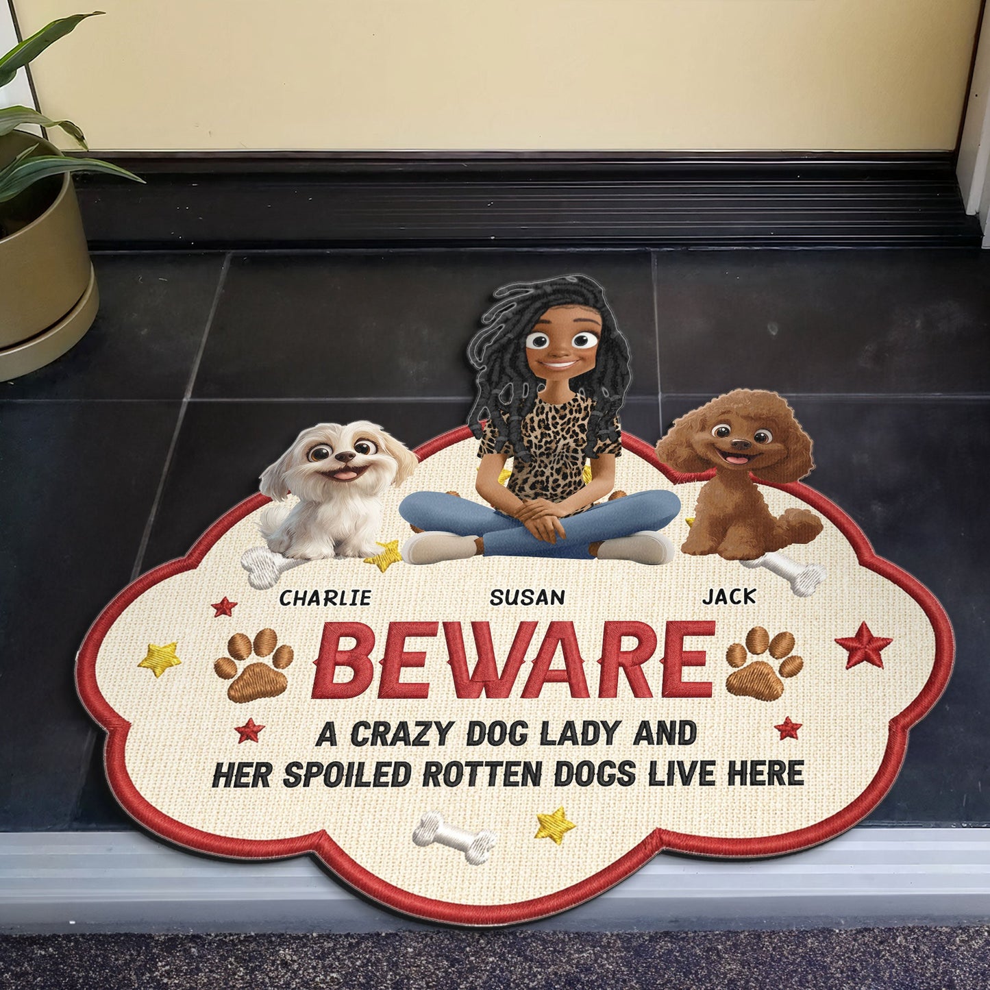 A_Crazy_Dog_Lady_Her_Spoiled_Rotten_Dogs_Live_Here_Personalized_Doormat_4