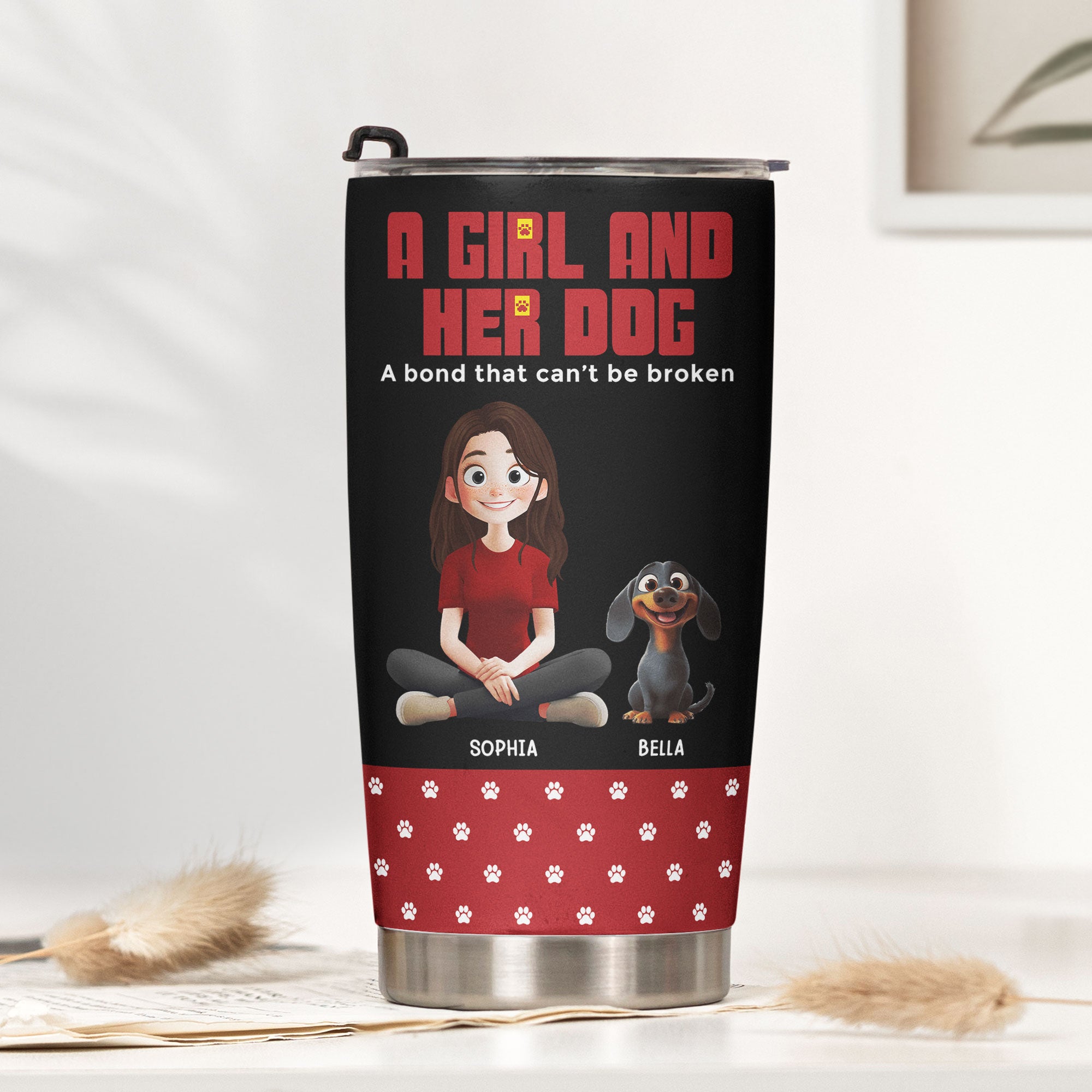 A-Girl-And-Her-Dog-A-Bond-That-Can'T-Be-Broken-Personalized-Tumbler-1