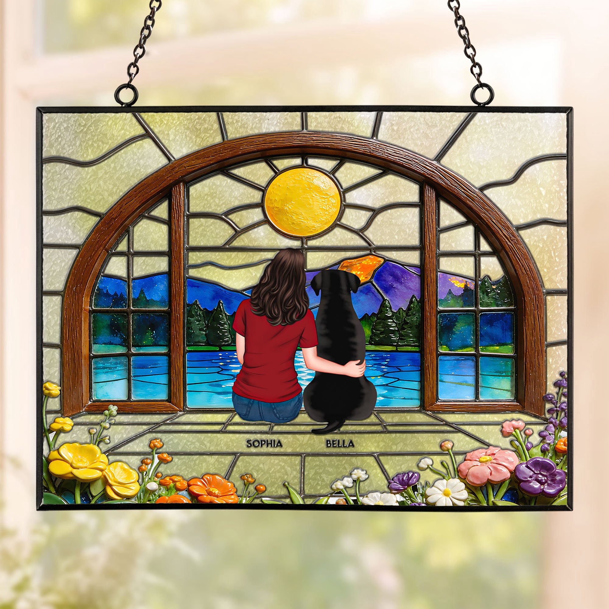 A_Girl_And_Her_Dog_Personalized_Window_Hanging_Suncatcher_1