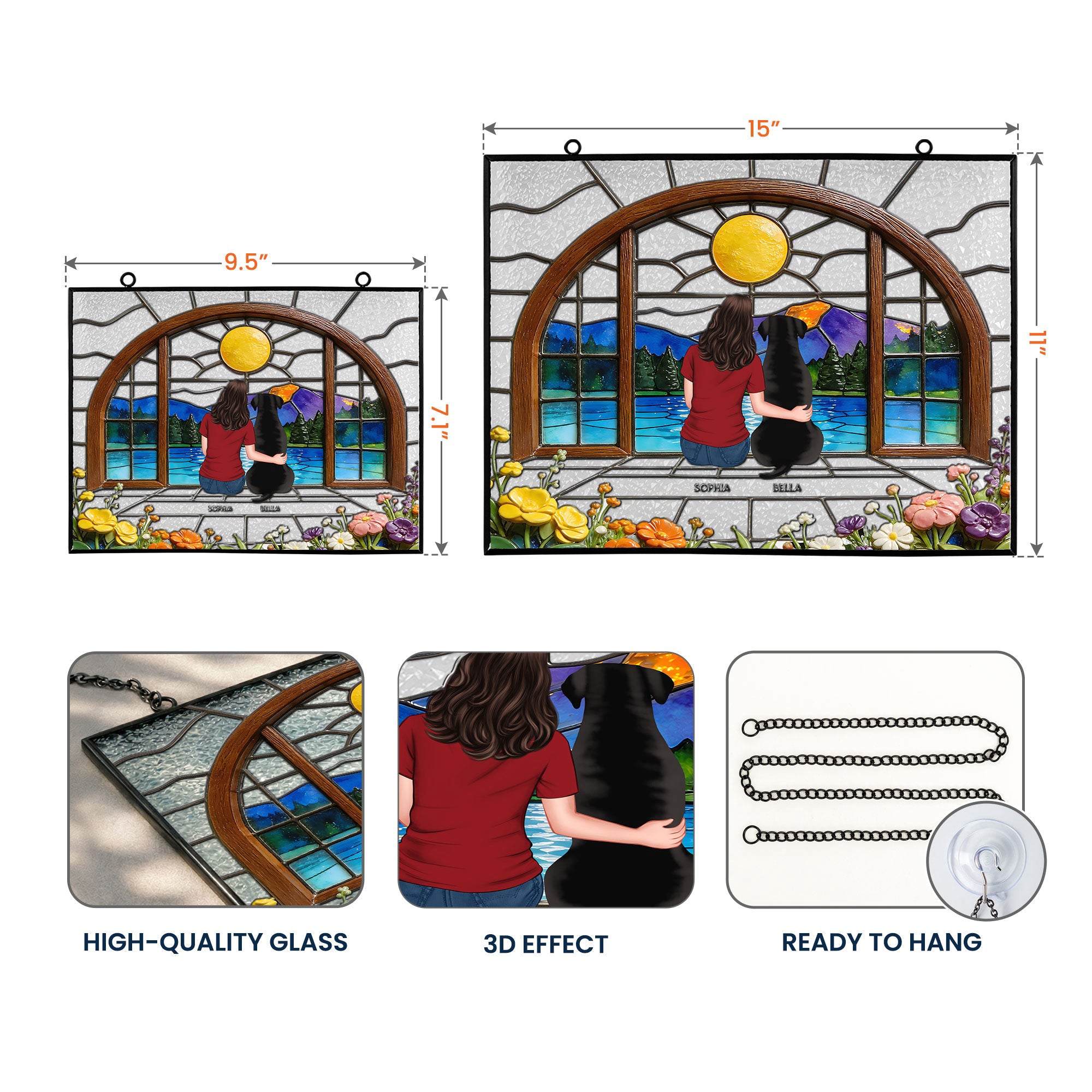 A_Girl_And_Her_Dog_Personalized_Window_Hanging_Suncatcher_4
