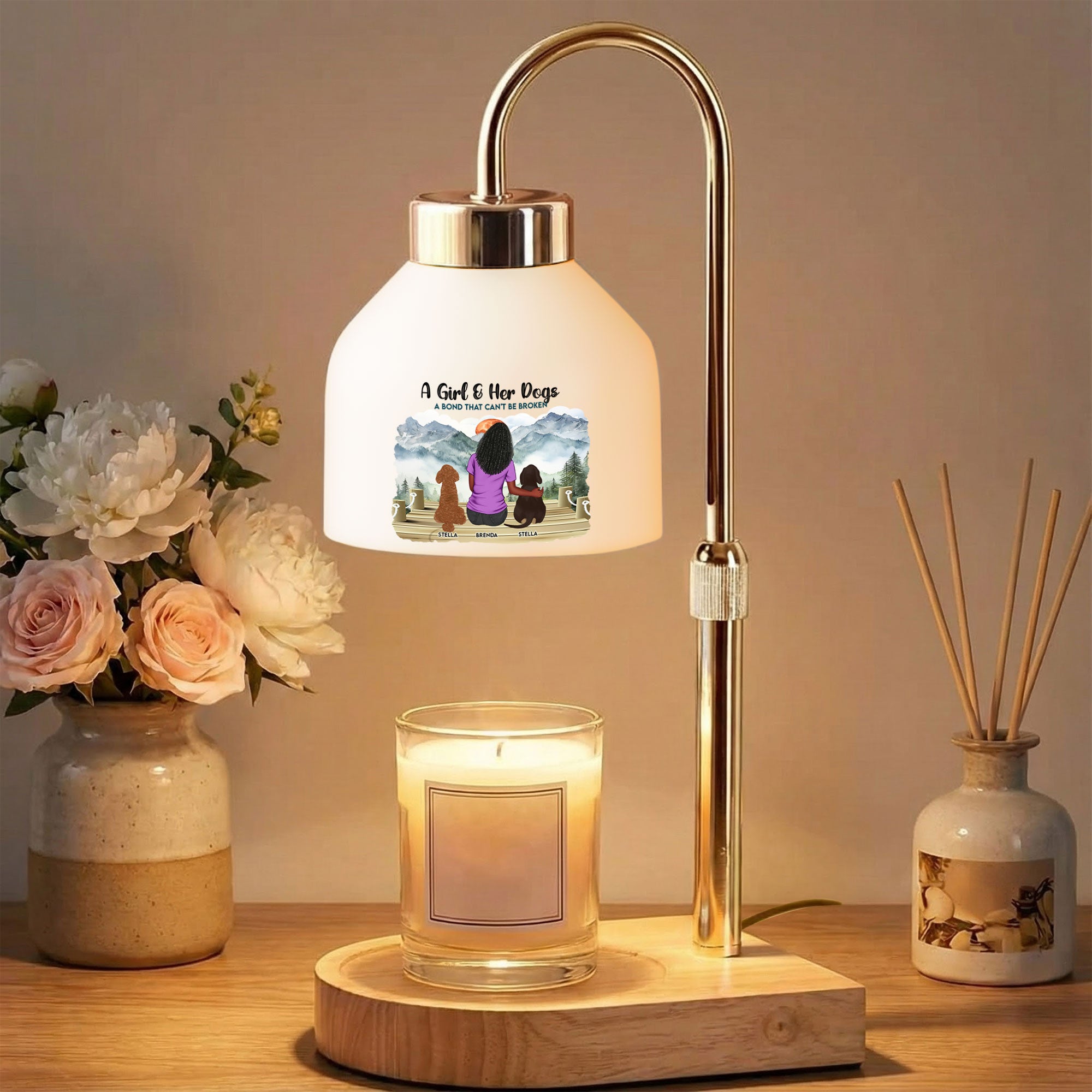 A-Girl-&-Her-Dog-A-Bond-That-Can'T-Be-Broken-Personalized-Candle-Warmer-3