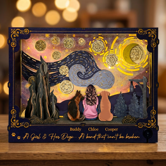 A-Girl-&-Her-Dogs-A-Bond-That-Can'T-Be-Broken-Personalized-DIY-Book-Nook-Kit-1
