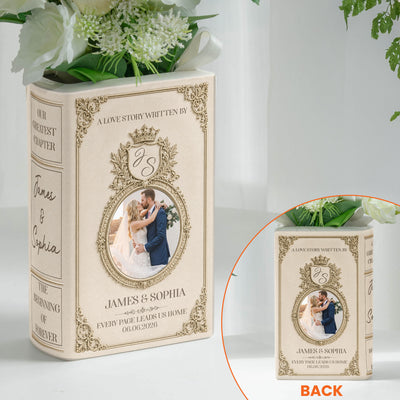 A Love Story Custom Anniversary Wedding Gifts For Couple, Gifts For Her - Personalized Vase