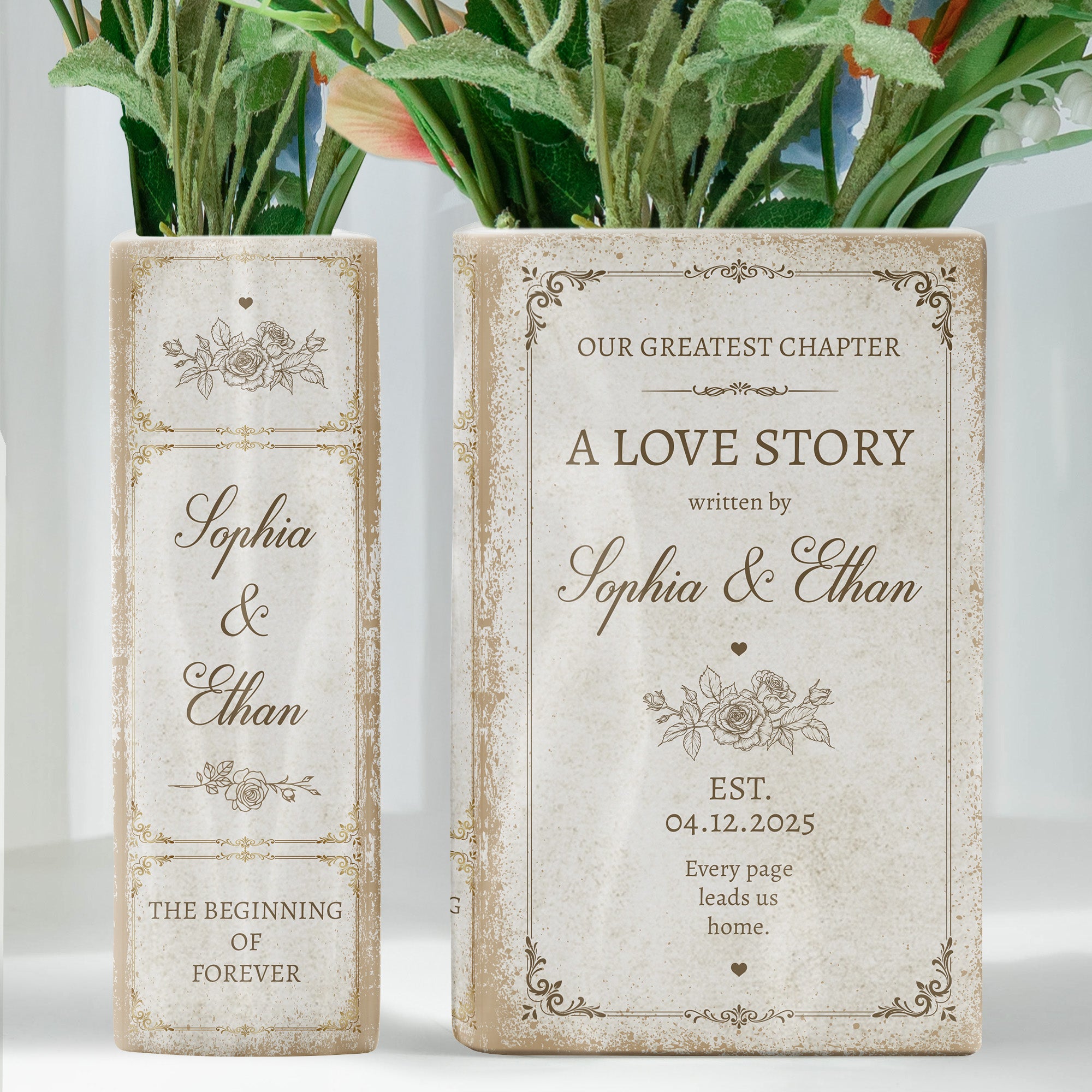 A-Love-Story-Written-By-Gifts-For-Newlywed-Couples-Ceramic-Book-Personalized-Vase-5