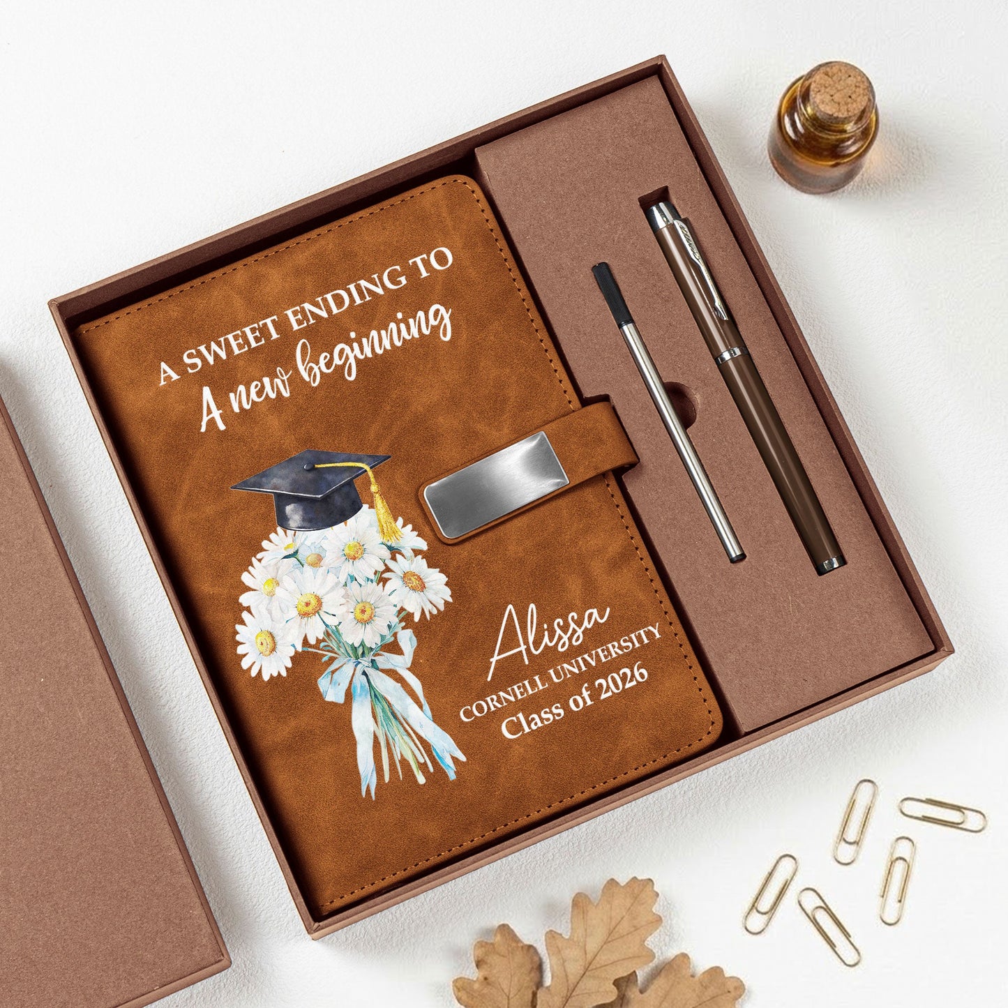 A_Sweet_Ending_To_A_New_Beginning_Custom_Birth_Flower_For_Her_Personalized_Notebook_Set_1