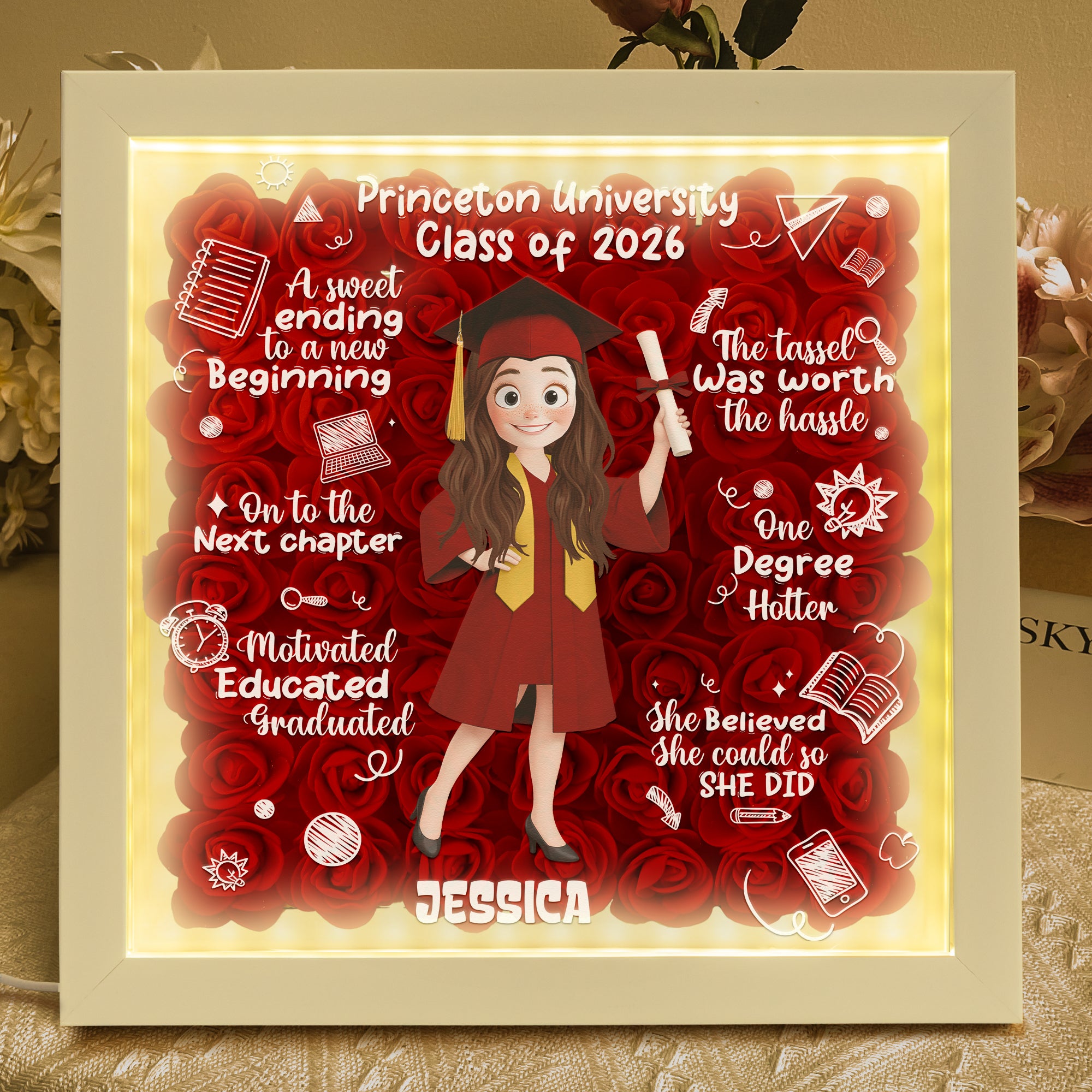 A-Sweet-Ending-To-A-New-Beginning-Graduation-Personalized-Flower-Shadow-Box-1