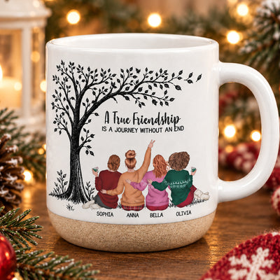 A True Friendship Is A Journey Without An End - Personalized Mug