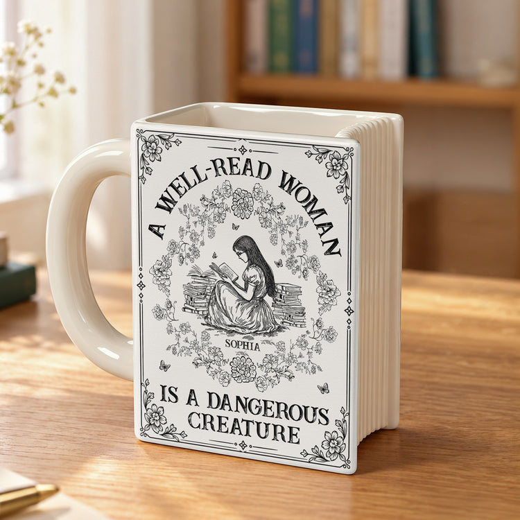 A-Well-Read-Woman-Is-A-Dangerous-Creature-Personalized-Mug-1