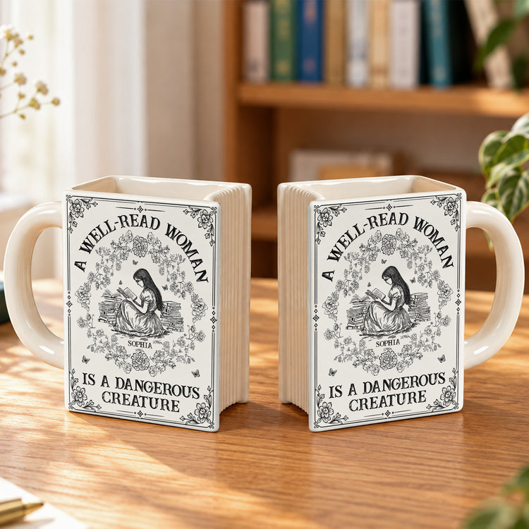 A-Well-Read-Woman-Is-A-Dangerous-Creature-Personalized-Mug-2