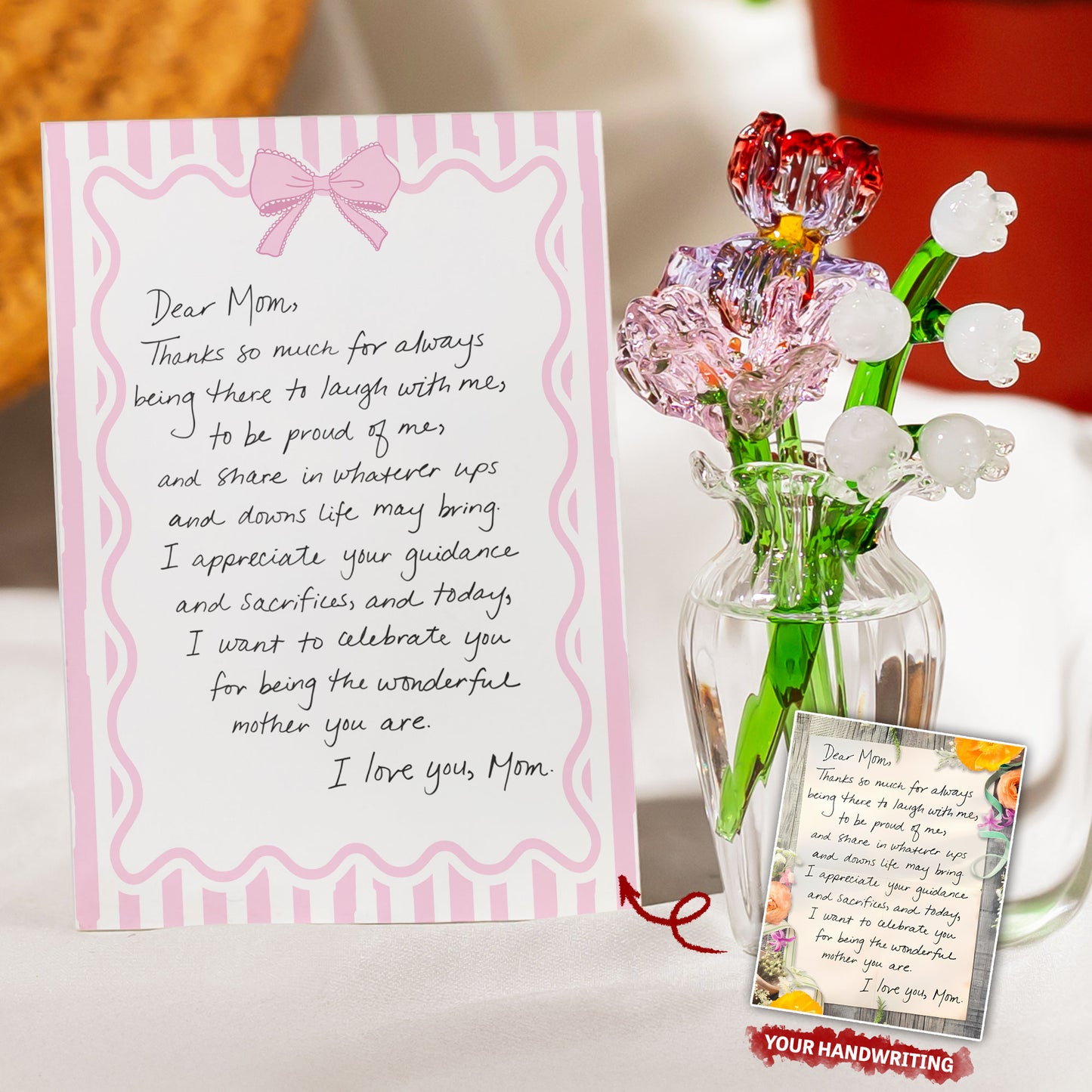 Actual-Handwritten-Message-Gift-Glass-Flower-Bouquet-Personalized-Acrylic-Plaque-1