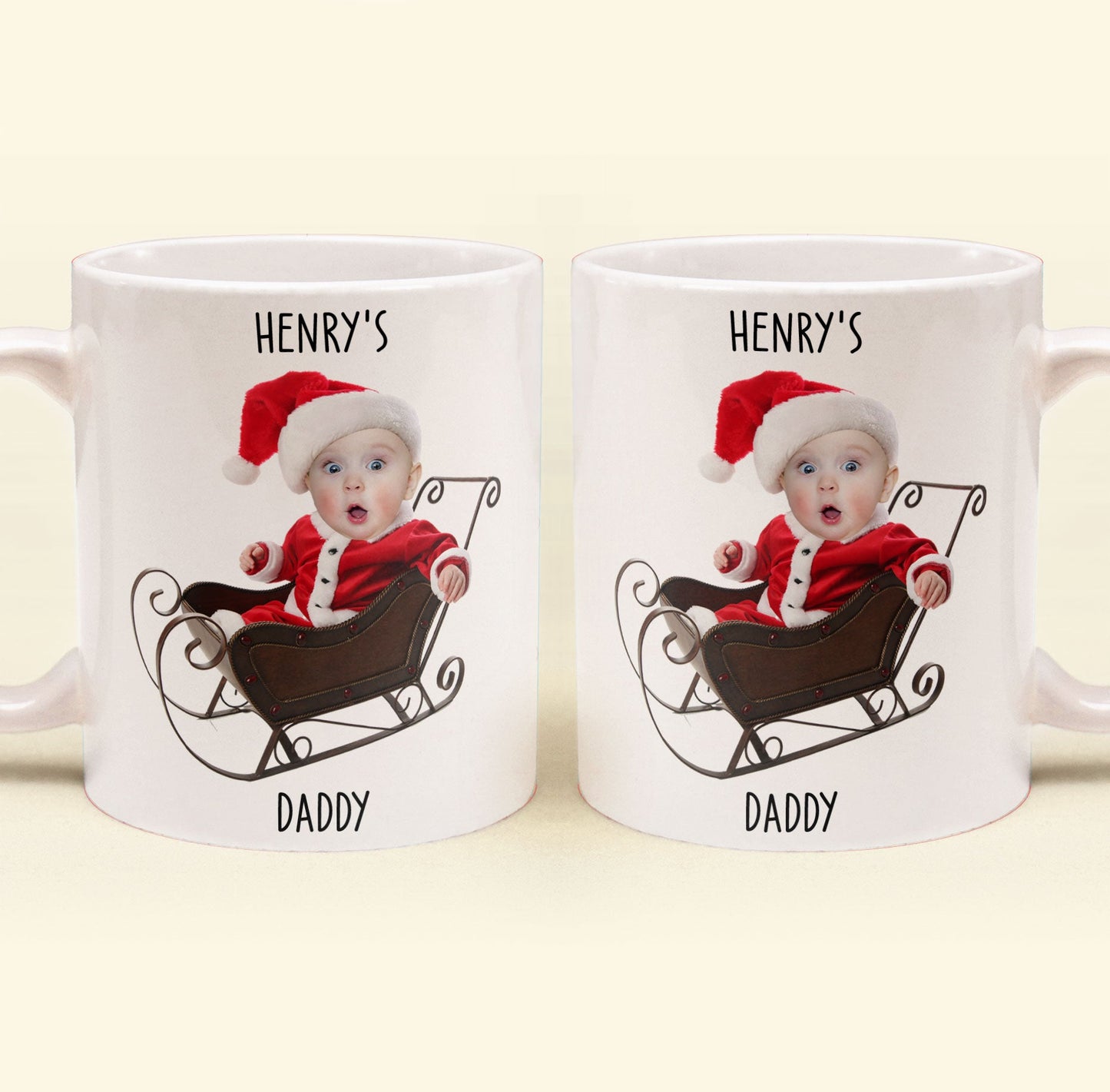 Adorable Baby Santa - Personalized Photo Mug