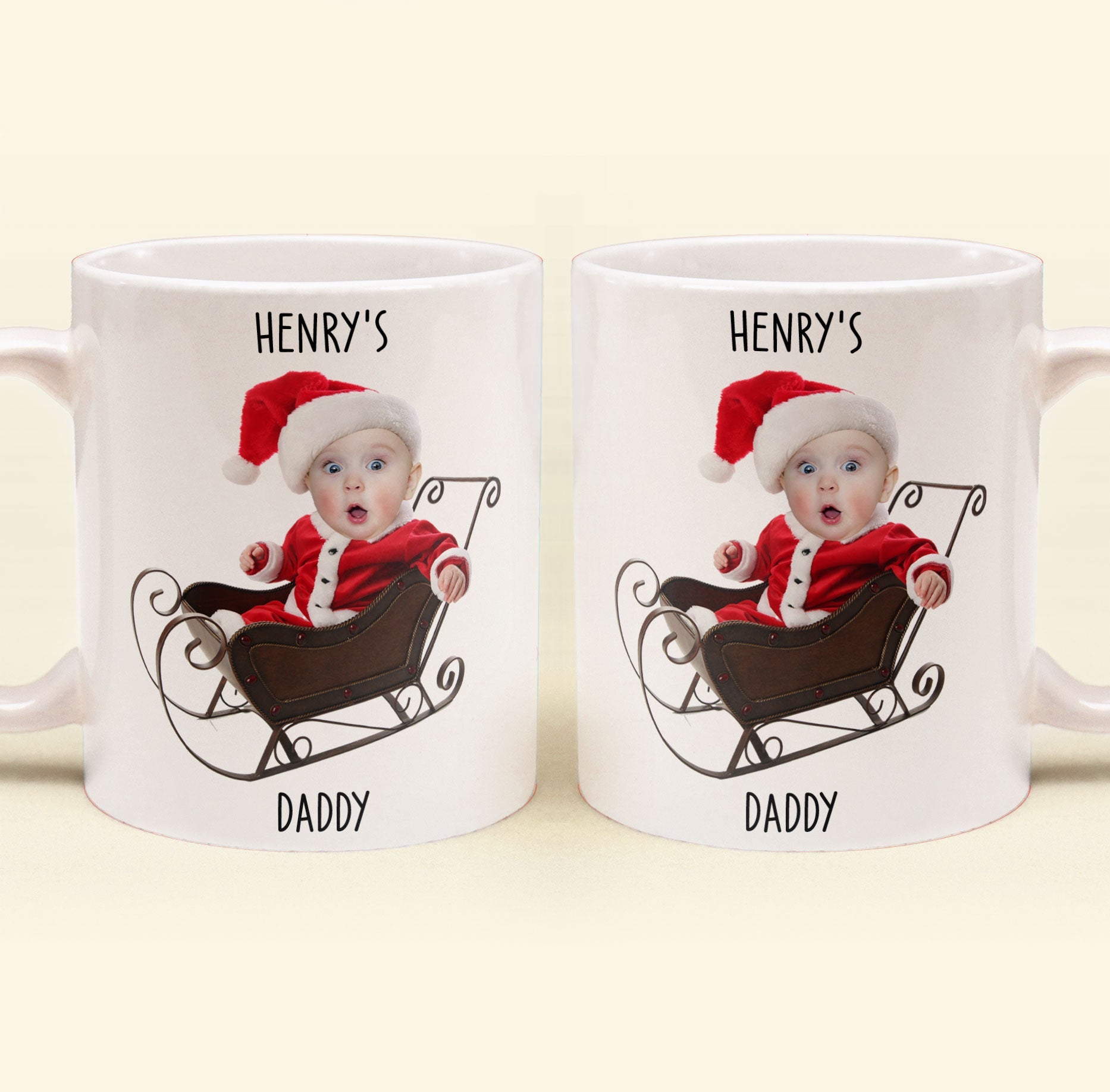 Santa Character Personalized Christmas Mug 15oz White