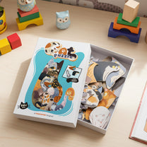 Adorable Cat-Shaped Puzzle For Kids, Cat Lovers - Cat Puzzle
