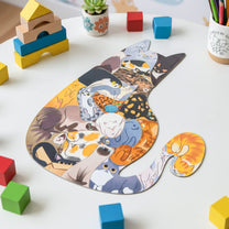 Adorable Cat-Shaped Puzzle For Kids, Cat Lovers - Cat Puzzle