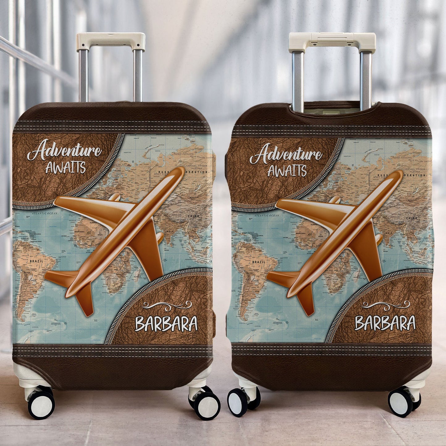 Adventure Awaits - Personalized Luggage Cover