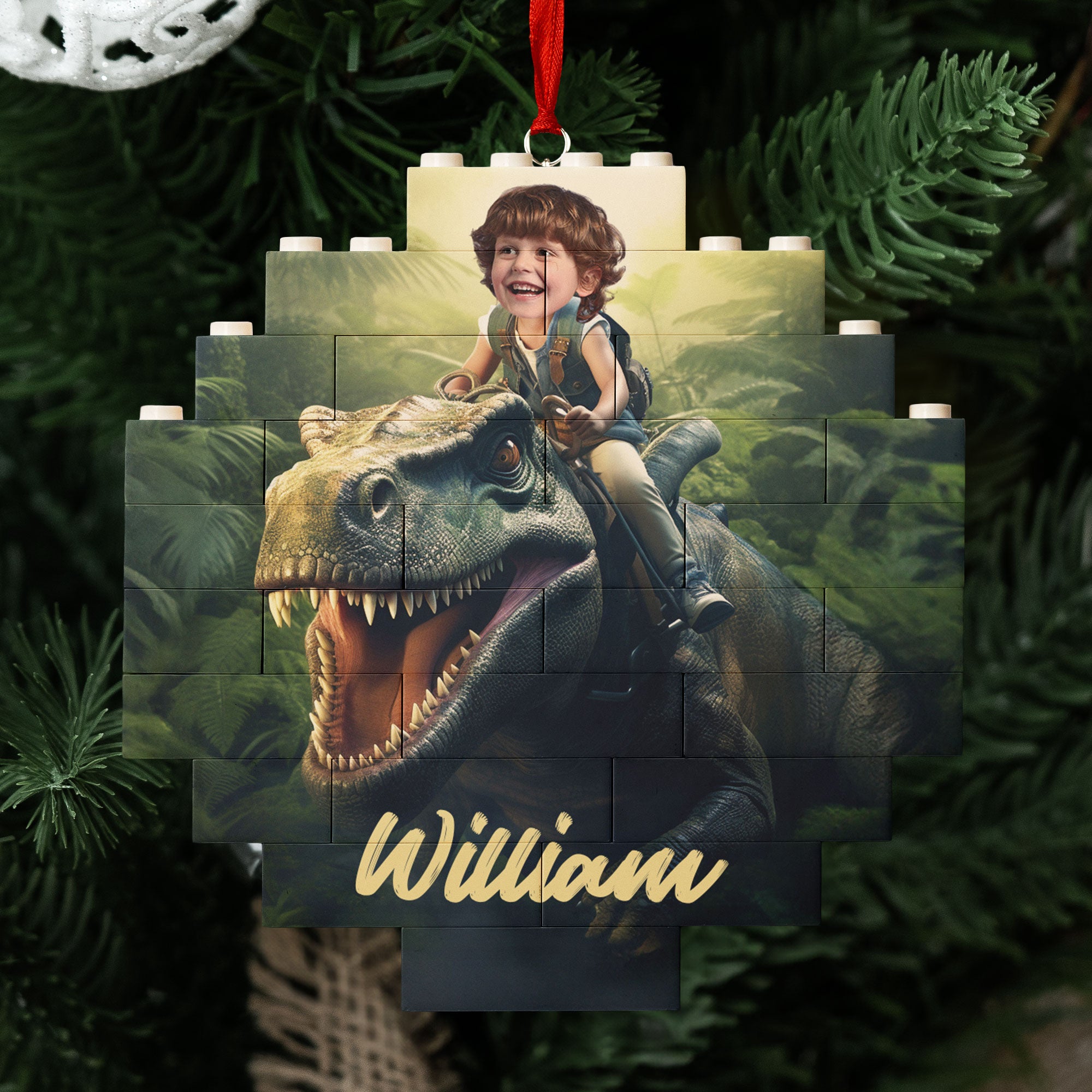 Adventure Boy - Christmas Gift For Son, Grandson, Kids - Personalized Buildable Christmas Photo Ornament