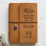 Adventure Partners For Life Couple Gift - Personalized Notebook Cover