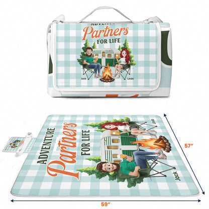 Adventure Partners For Life - Personalized Picnic Blanket