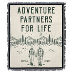 Adventure Partners For Life - Personalized Woven Blanket