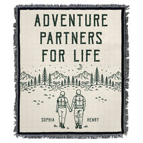 Adventure Partners For Life - Personalized Woven Blanket