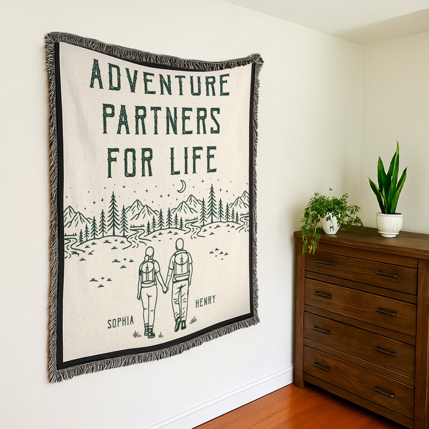 Adventure Partners For Life - Personalized Woven Blanket