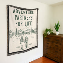 Adventure Partners For Life - Personalized Woven Blanket