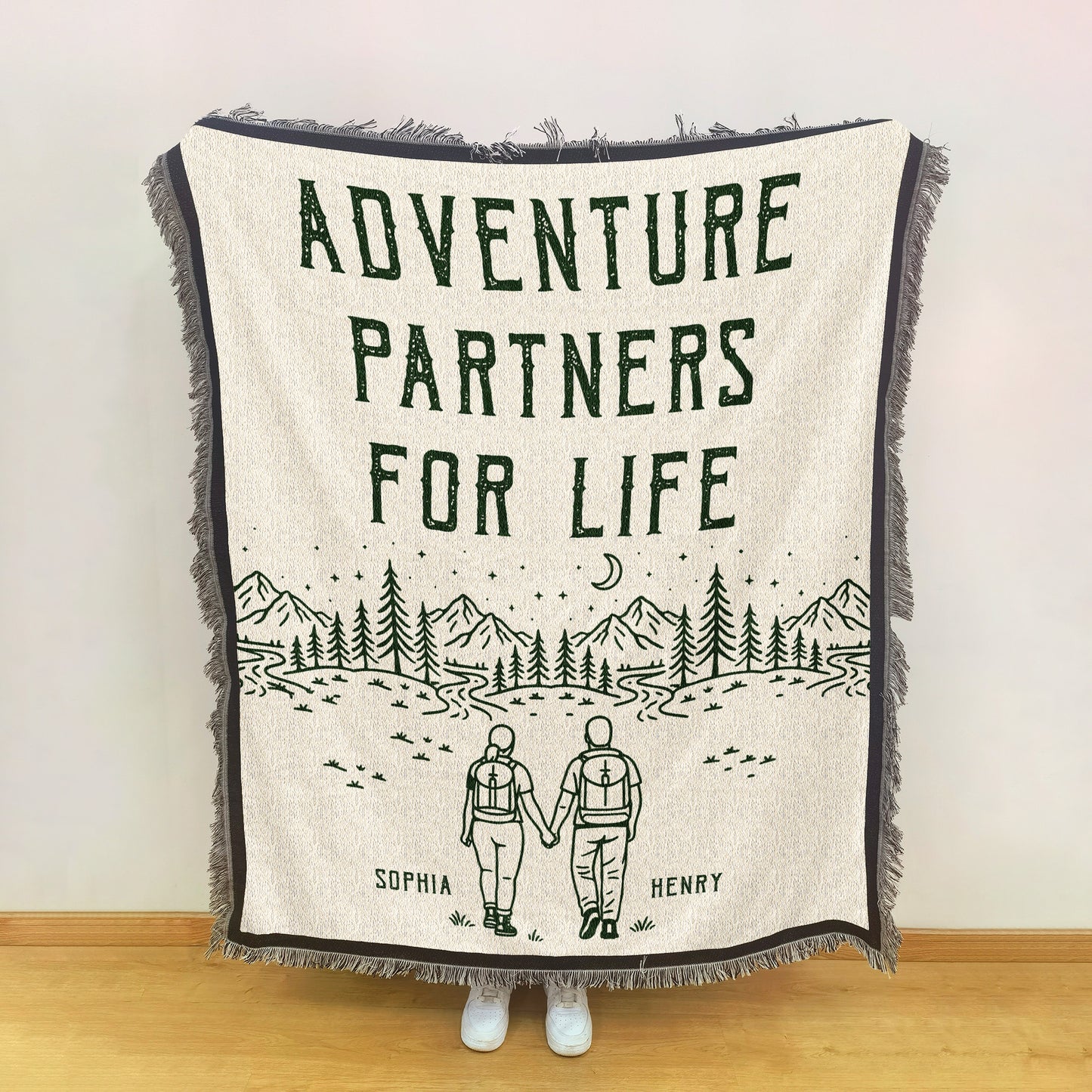 Adventure Partners For Life - Personalized Woven Blanket