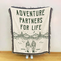 Adventure Partners For Life - Personalized Woven Blanket