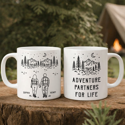Adventure Partners For Life Camping Couple Gift - Personalized Mug