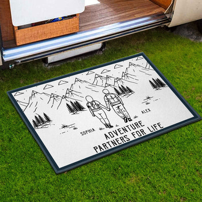 Adventure Partners For Life Camping Couple - Personalized Doormat