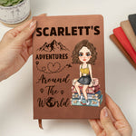 Adventures Around The World - Personalized Leather Journal