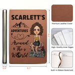 Adventures Around The World - Personalized Leather Journal