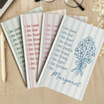 Affirmation Birth Flower Whimsy Style - Personalized Hardcover Journal