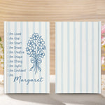 Affirmation Birth Flower Whimsy Style - Personalized Hardcover Journal
