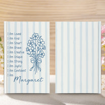 Affirmation Birth Flower Whimsy Style - Personalized Hardcover Journal