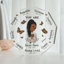 Affirmation Gift God Says You Are New Version - Personalized Acrylic Plaque