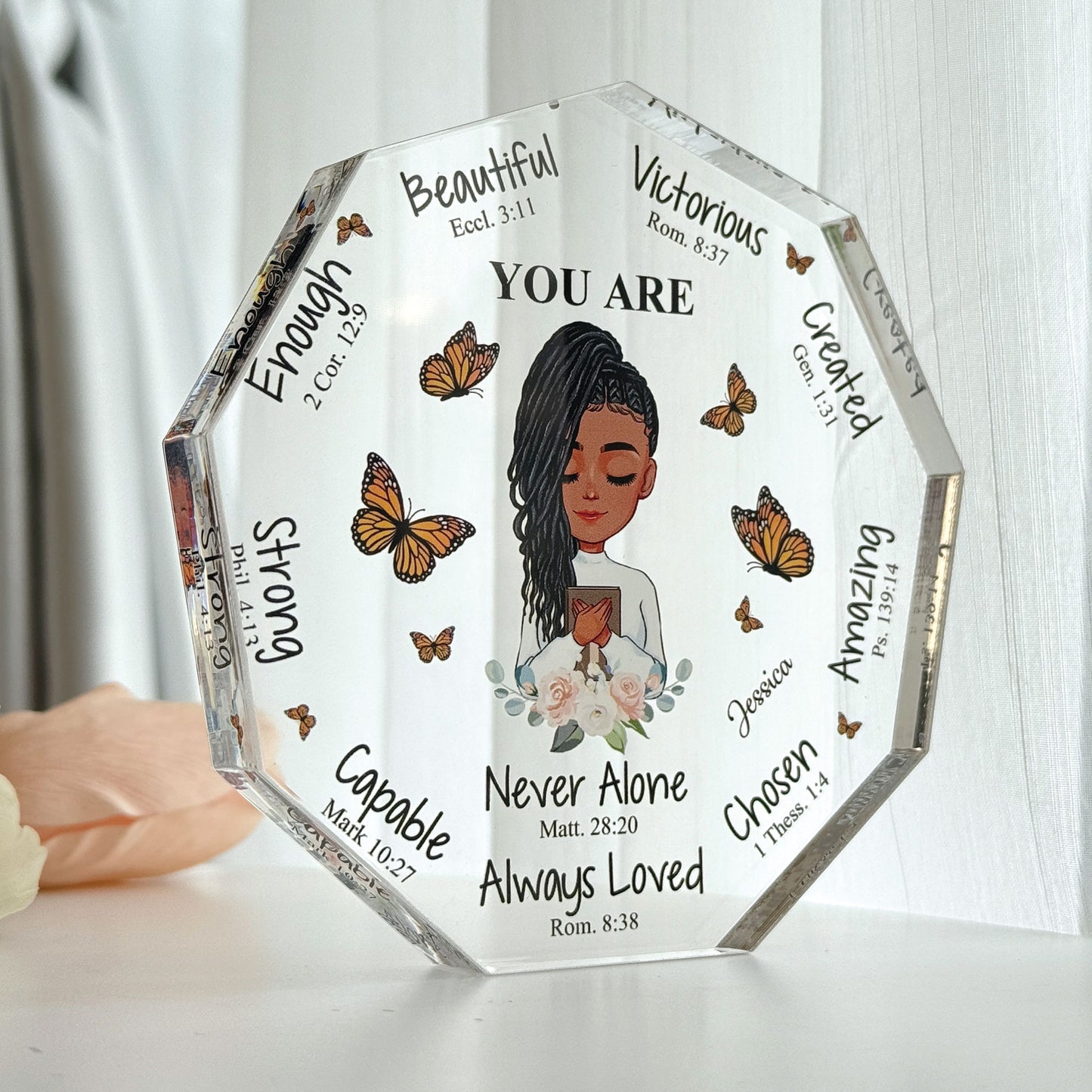 Affirmation Gift God Says You Are New Version - Personalized Acrylic Plaque