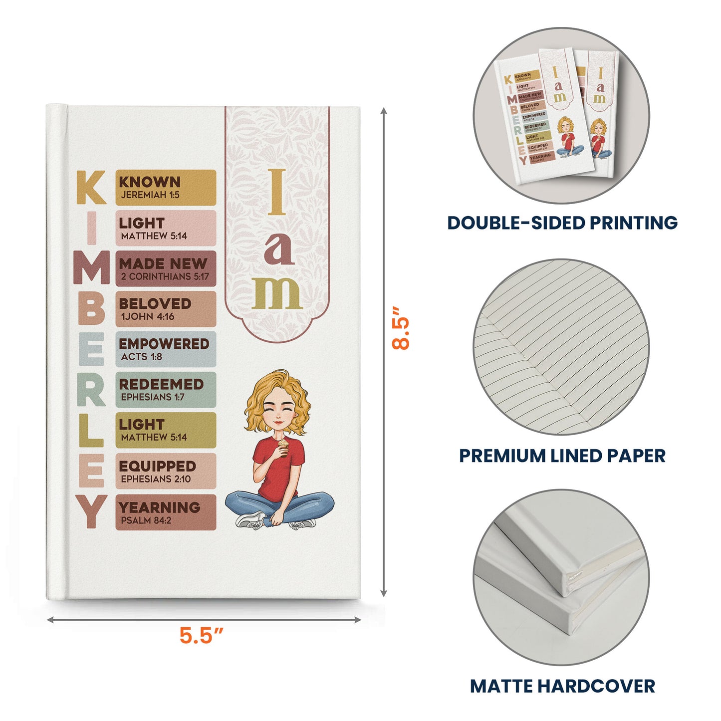 Affirmation I Am - Personalized Hardcover Journal