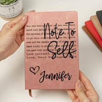 Affirmations Notebook Self-Love Journal Silly Mental Health Gifts For Her - Personalized Leather Journal