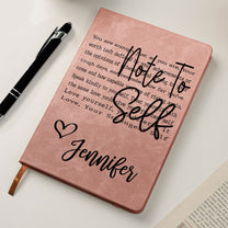 Affirmations Notebook Self-Love Journal Silly Mental Health Gifts For Her - Personalized Leather Journal