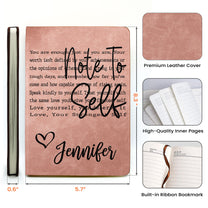 Affirmations Notebook Self-Love Journal Silly Mental Health Gifts For Her - Personalized Leather Journal