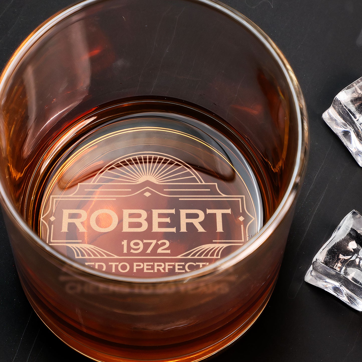 Aged To Perfection - Personalized Engraved Whiskey Glass