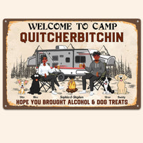 Alcohol And Dog Treats - Personalized Metal Sign