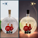 All I Want For Christmas Is You And Your B#tt - Personalized Round Flat Bottle Light
