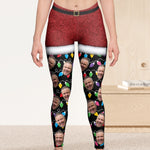 All I Want For Christmas Silly Xmas Leds Custom Face - Personalized Photo Leggings