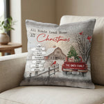 All Roads Lead Home At Christmas - Personalized Pillow Cover